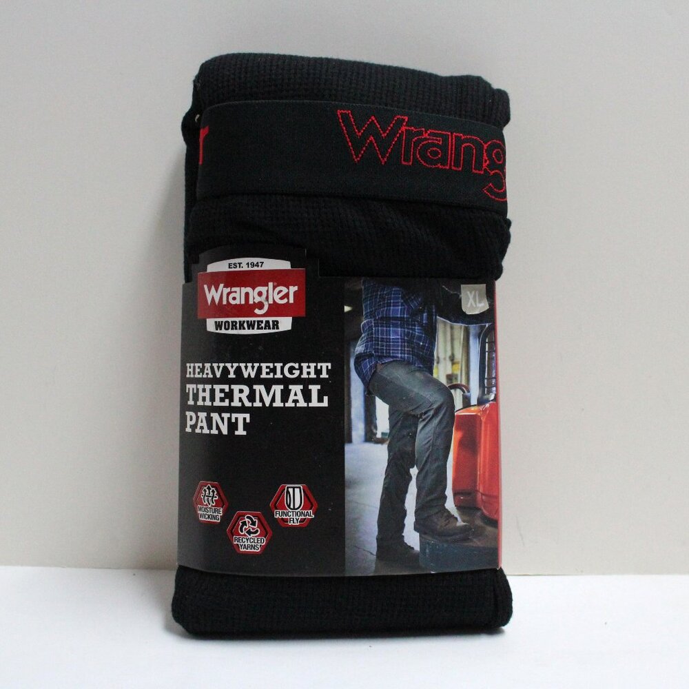 NWT Wrangler Workwear Heavyweight Thermal Pant Extra Large or XL 40-42 in Black